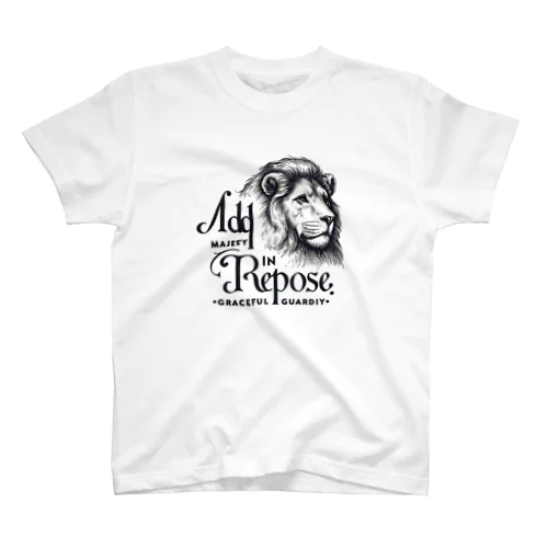 ライオンの【Majestic Repose】 スタンダードTシャツ