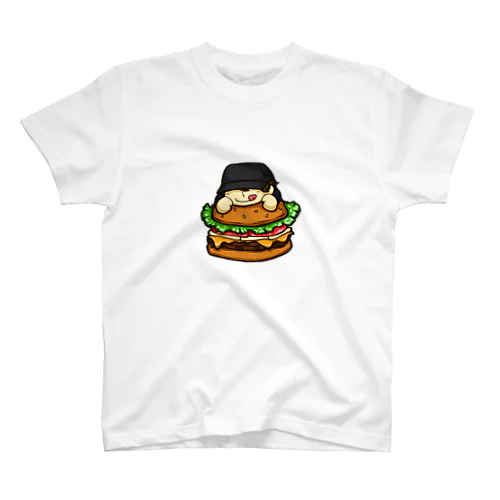 バーキン君　ハンバーガー　センタープリントTシャツ スタンダードTシャツ