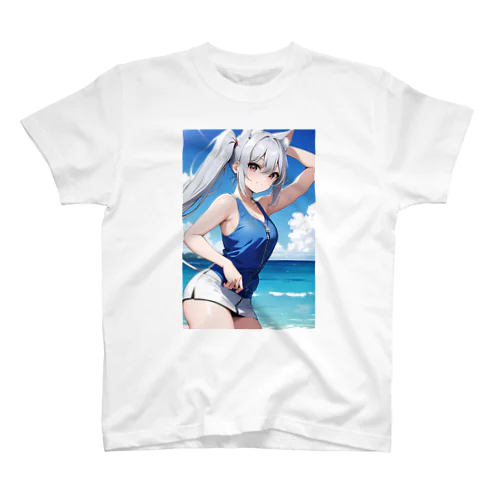 魔法猫少女ルナ ビーチ17 高校生 Regular Fit T-Shirt