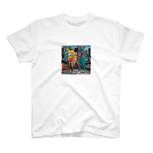 Urban Rainbow: Bold Hip-Hop Fashion Regular Fit T-Shirt