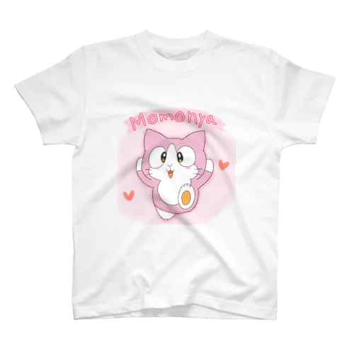 ピンクの魔法猫モモーニャ スタンダードTシャツ