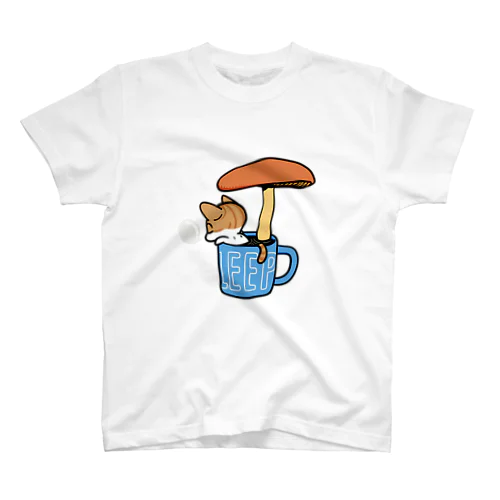 キノコーヒールネコ Regular Fit T-Shirt