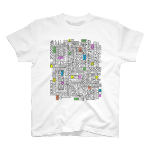 TSUTOMUiDa_drawing41_BLOCKS Regular Fit T-Shirt