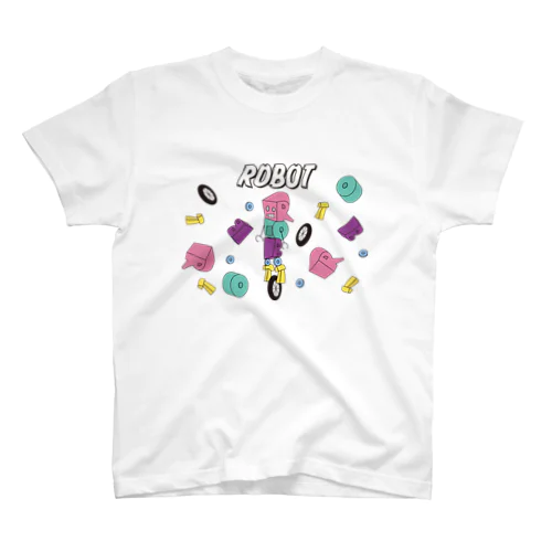 ROBOT Pink Regular Fit T-Shirt