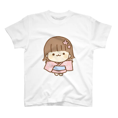 ちっちゃいめいちゃん＿サクラ浴衣 Regular Fit T-Shirt