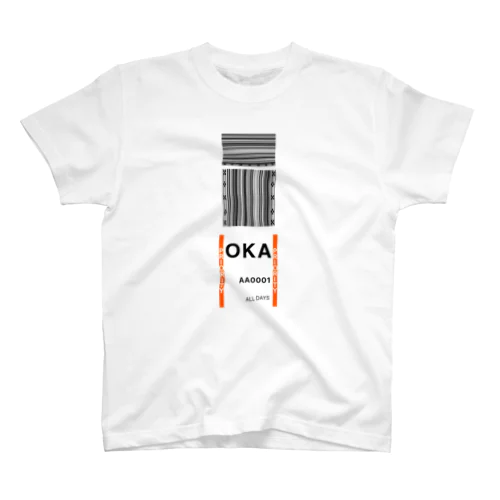 【オレンジ】那覇空港　空港タグ　バゲージタグ　3コード　オレンジライン スタンダードTシャツ