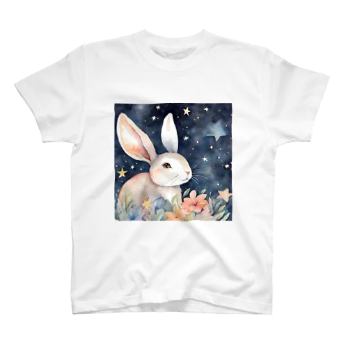 星花うさぎ Regular Fit T-Shirt