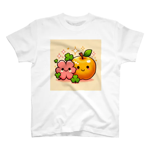恋愛運アップの金のリンゴとピンクのクローバー Regular Fit T-Shirt
