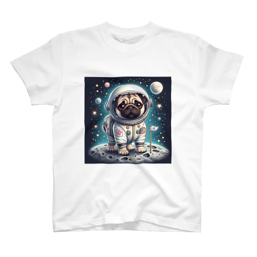 宇宙飛行士パグ スタンダードTシャツ