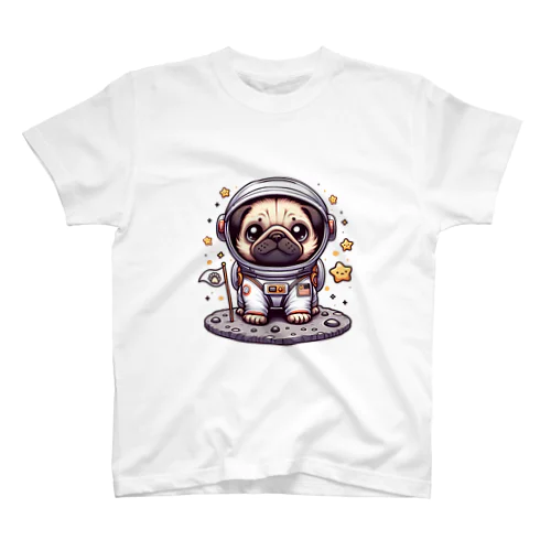 宇宙飛行士パグ2 スタンダードTシャツ