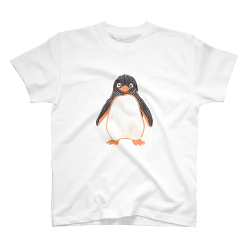 手描きのペンギン スタンダードTシャツ