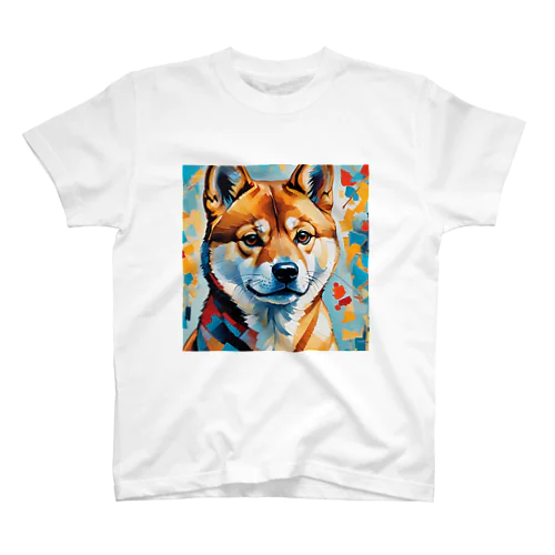 柴犬の幾何学 Regular Fit T-Shirt