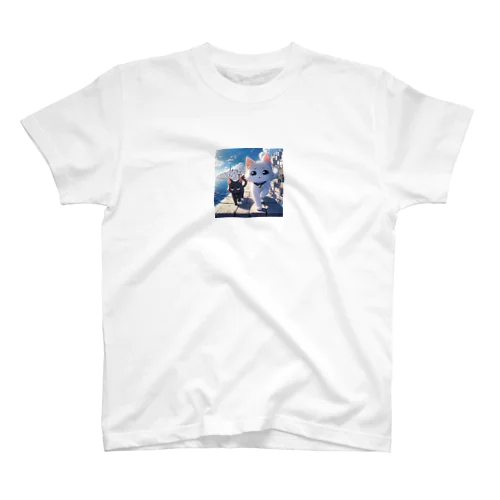 お散歩猫シリーズ Regular Fit T-Shirt