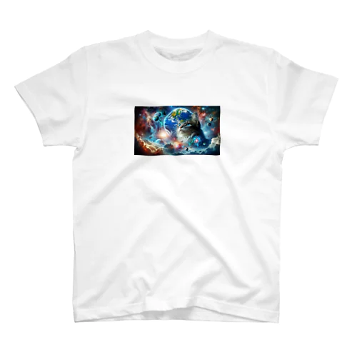 宇宙と一体化猫 スタンダードTシャツ