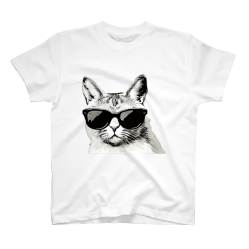 Monochrome Cat Shades スタンダードTシャツ