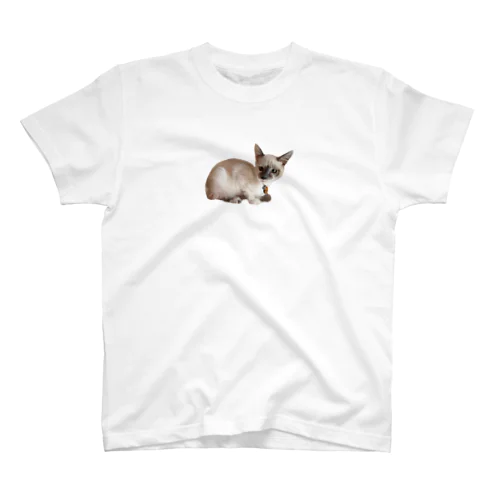 ぽんちゃんお助け隊No4 子猫 シャム猫 ねこ Regular Fit T-Shirt