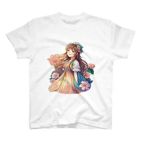 花の少女 Regular Fit T-Shirt