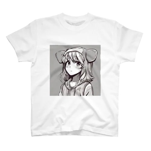 パーカーの女の子 Regular Fit T-Shirt