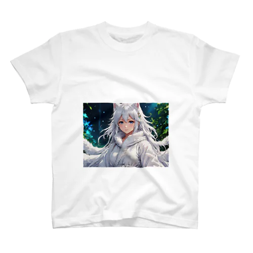 もふもふの巫女 Regular Fit T-Shirt