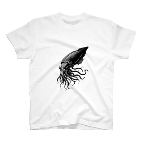 水墨画風でイカ Regular Fit T-Shirt