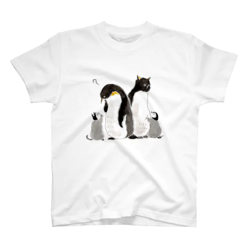 ペンギン親子にゃんこ　 Regular Fit T-Shirt