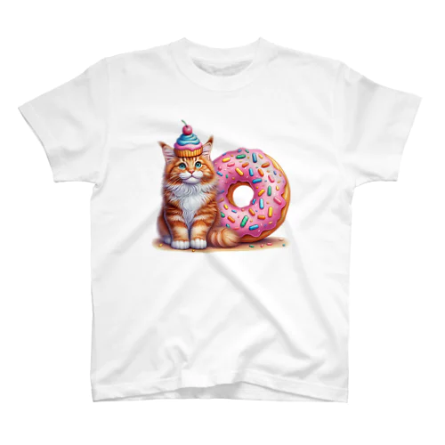 猫とドーナツ スタンダードTシャツ