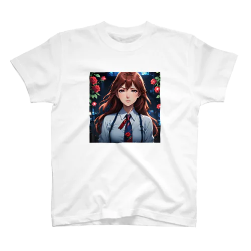 薔薇と少女 Regular Fit T-Shirt