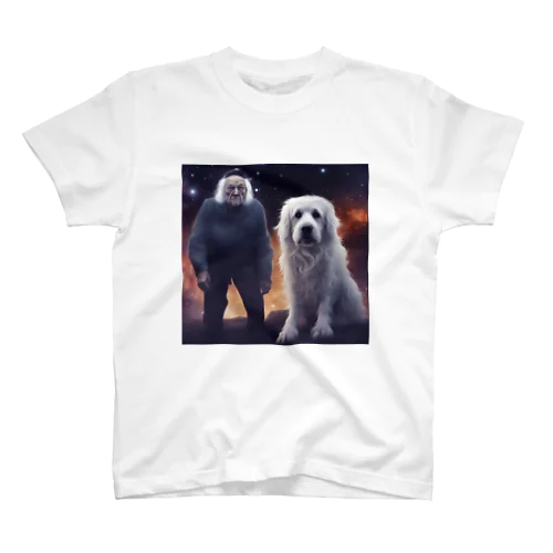 宇宙老人と犬 スタンダードTシャツ