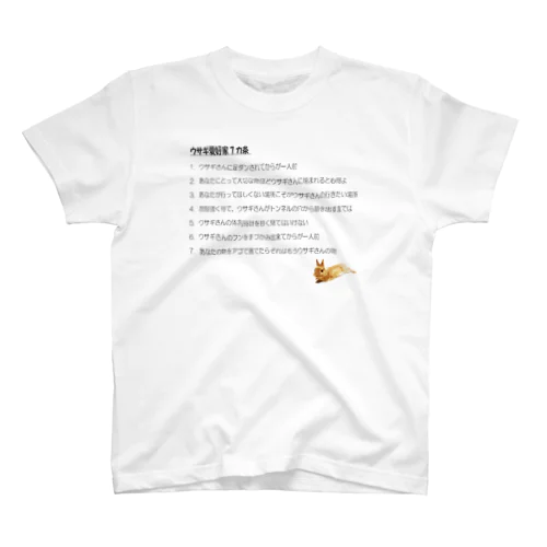 ウサギ愛好家7箇条Tシャツ Regular Fit T-Shirt