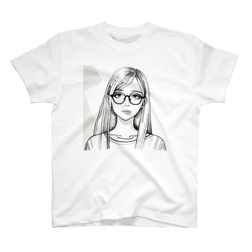 眼鏡女子Tシャツ1 スタンダードTシャツ