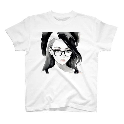 眼鏡女子Tシャツ2 Regular Fit T-Shirt