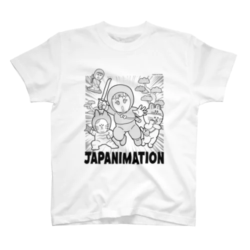 じゃぱにめーしょんTシャツ（にんじゃガール漫画調） スタンダードTシャツ