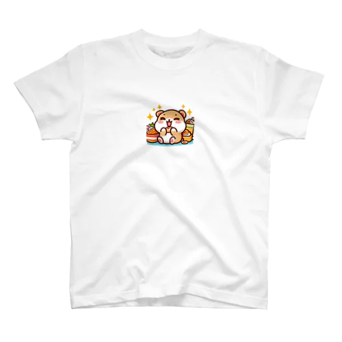 食欲旺盛なかわいいハムスター スタンダードTシャツ