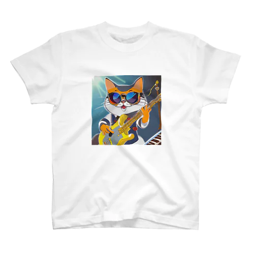 ベーシストな猫 スタンダードTシャツ