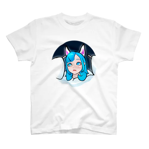 青髪の猫耳な女の子 スタンダードTシャツ