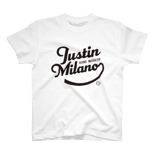 ジャスティンミラノ（タイポグラフィBLACK） スタンダードTシャツ