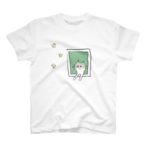 そばねことお星さま Regular Fit T-Shirt