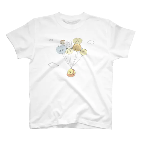 じゃがいもくん「ねこ風船」 Regular Fit T-Shirt