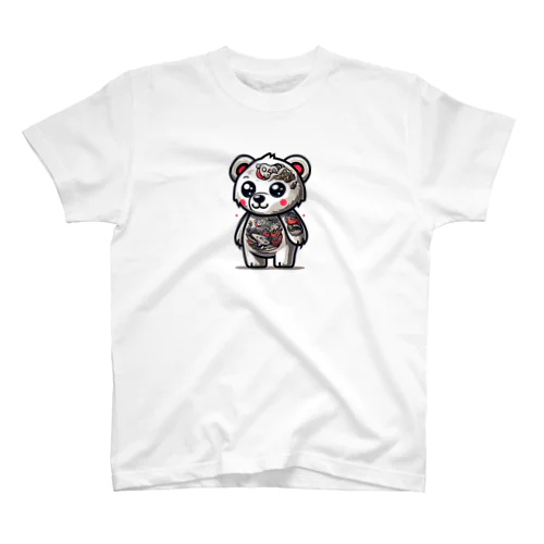 タトゥーが入ったクマ（熊） スタンダードTシャツ