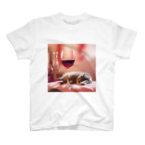 赤ワインと眠りねこ スタンダードTシャツ