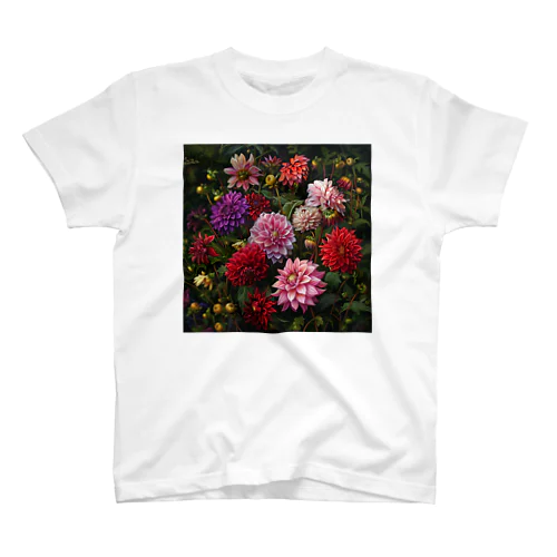ダリヤの花いろいろ　なでしこ1478 スタンダードTシャツ