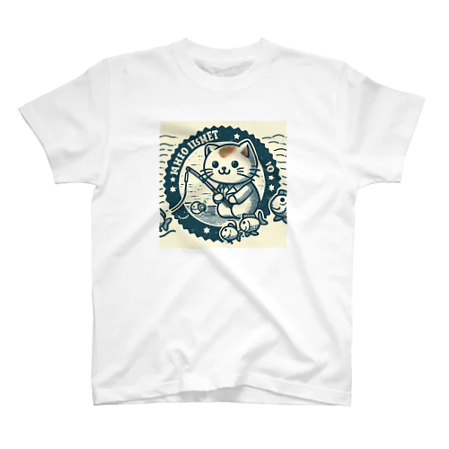 釣り大好きねこちゃん スタンダードTシャツ