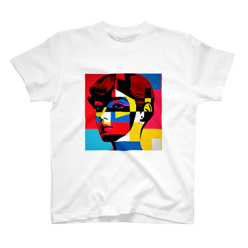 pop art rainbow  woman Regular Fit T-Shirt