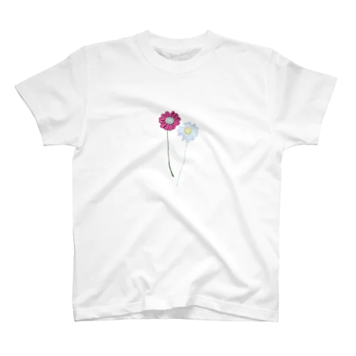 ガーベラ(ピンク&白) Regular Fit T-Shirt