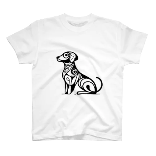 お試し：抽象画風の犬 スタンダードTシャツ