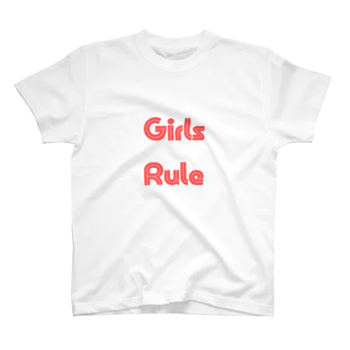 Girls Rule-女性が男性よりも優れていることを表す言葉 スタンダードTシャツ