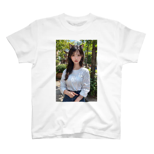 猫耳美女 スタンダードTシャツ