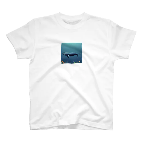 海中を泳ぐクジラのひれ Regular Fit T-Shirt