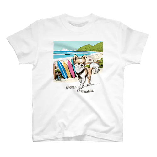 湘南チワワ_海岸散歩 スタンダードTシャツ