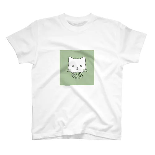 たい(やき)をつけたねこ【グリーン】 Regular Fit T-Shirt